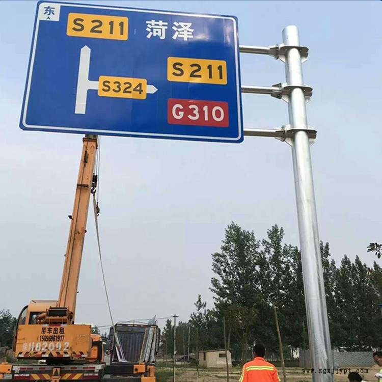 多柱式标志牌杆 公路标志杆 圆形标志牌 祥路承接定制