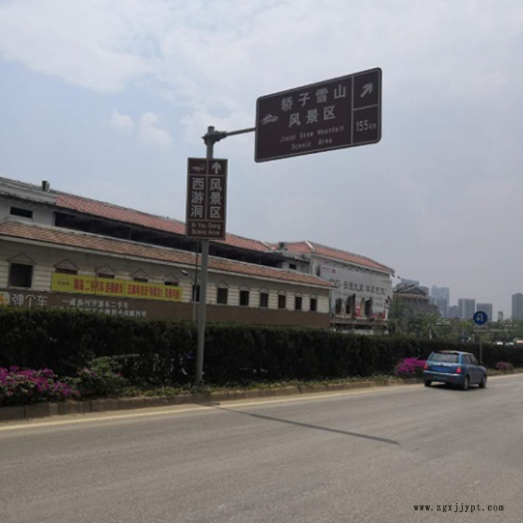 警戒标志杆 驾校标识牌杆 道路运输标志牌 祥路低价出售