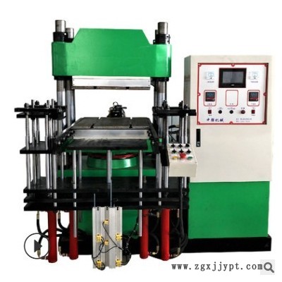 景县忠强橡塑设备平板硫化机 450X450 4RT 100T 全自动注胶机图2