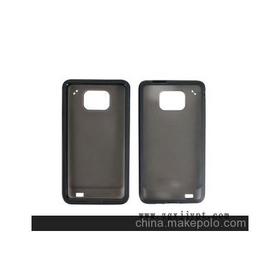 SAM I9100-PC TPU 保护套（塑胶 清水套包胶）有白色黑色图1