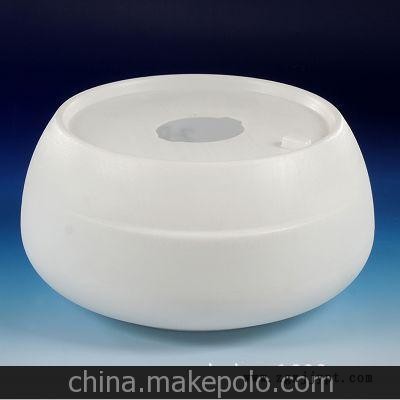 工厂专业加工PC吹塑底座水箱 50mm出水口圆盘水箱