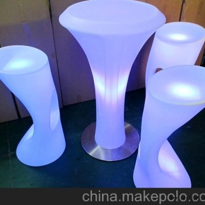 厂家直销酒店，酒吧，KTV滚塑LED发光桌子 发光茶几 发光家具图1
