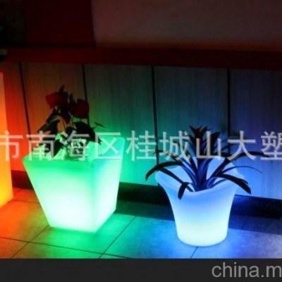 创意花盆 滚塑PE发光花盆 LED16色变化花盆 滚塑生产厂家图3