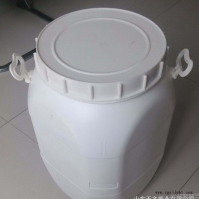 **60升加厚化工原料桶 工程塑料桶 涂料色浆桶 水剂包装桶60L公斤抱箍桶铁箍桶图2