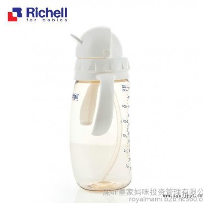 深圳**妈咪代理商/Richell利其尔 ppsu宽口吸管 哺乳瓶儿童吸管水杯吸管杯320ml批发包邮图5
