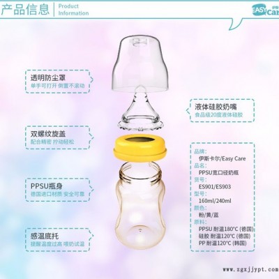 烟台婴童护理 烟台母婴护理 伊斯卡尔ES901 PPSU宽口径奶瓶图2