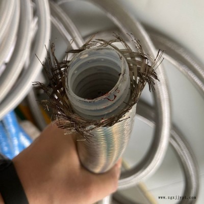 格雷特 内衬四氟PTFE快装法兰不锈钢编织波纹特氟龙金属软管硅胶保护BW40图4