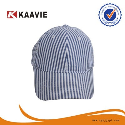 供应广东广州KV-PPS 帽子工厂供应欧美简约条纹泡泡纱鸭舌帽图3