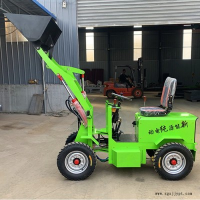 京乐工 电动铲车 小型转载车 铲沙石 养殖场轮胎是铲车图5