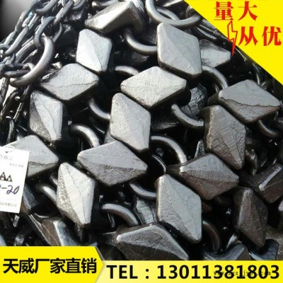天津天威6吨重压路机26.5-25高密度锻造方块轮胎保护链  品质保证  **  天威专属定制保护链图5
