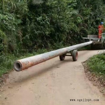 ** 12米 15m线杆运输车 电力水泥杆炮车 大轮加固飞机轮胎拖杆车