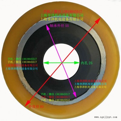 永恒力液压车前轮载重轮85*110-25  jungheinrich支撑轮叉齿轮胎滚轮 轱辘子图5