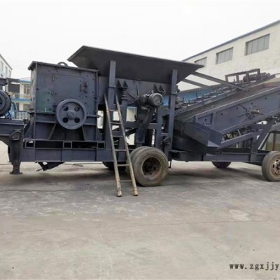 乾品 生产线建筑垃圾破碎站石子粉碎机大型轮胎式碎石机图6