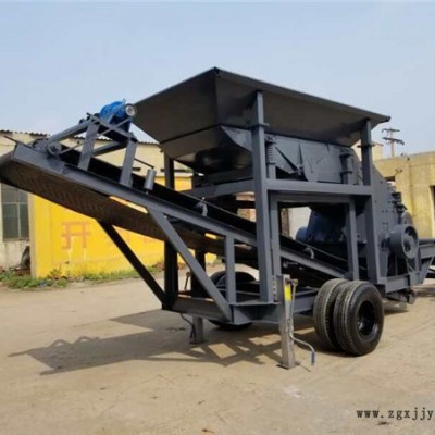 乾品 生产线建筑垃圾破碎站石子粉碎机大型轮胎式碎石机图2