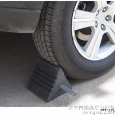 便携式车轮斜坡 三角木橡胶止滑 挡车器车轮止退器 轮胎定位图1