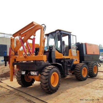 简易型轮胎式公路打桩机大四轮打桩机立柱打桩机图6