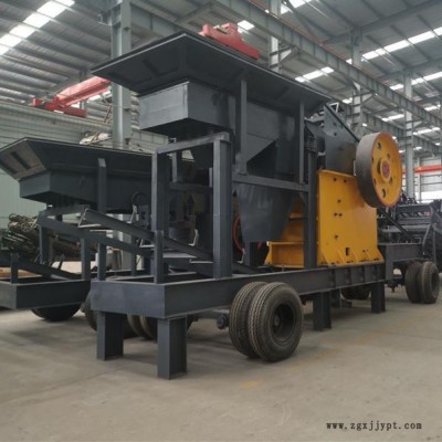 众诚供应移动破碎站 建筑垃圾破碎站 轮胎式车载石料移动破碎站型号齐全图7