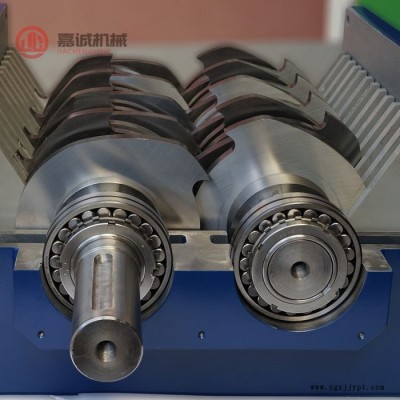嘉诚编织袋双轴塑料撕碎机 废旧模板粉碎机 大型双轴轮胎撕碎机图7