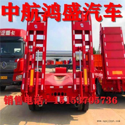 坚固耐用外露轮胎式推土机运输车｜低平板半挂车价格图4