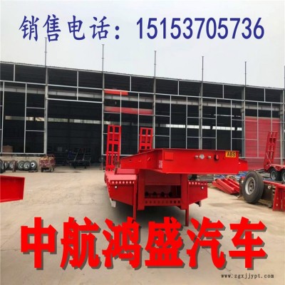 坚固耐用外露轮胎式推土机运输车｜低平板半挂车价格图5