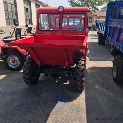 新品工程柴油四轮翻斗车 小型工程轮胎式翻斗车1.8吨前卸式蹦蹦车