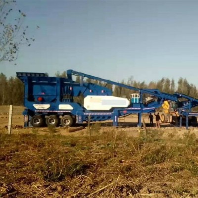 科茂机械移动破碎站 生产时产100吨建筑垃圾移动生产线 箱式移动站 轮胎式移动生产线图3
