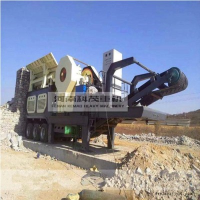 科茂重机时产150吨建筑垃圾移动破碎站 青石移动破碎站 轮胎式石子制砂机 废旧混泥土移动破碎站图4