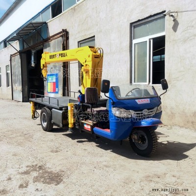 3吨三轮随车吊 轮胎式三马子随车吊小型农用三轮随车吊园林移树吊图2