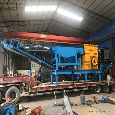 移动破碎机厂家 云南移动碎石机图片 轮胎式移动破碎机 建筑垃圾处理设备 价格优惠图5