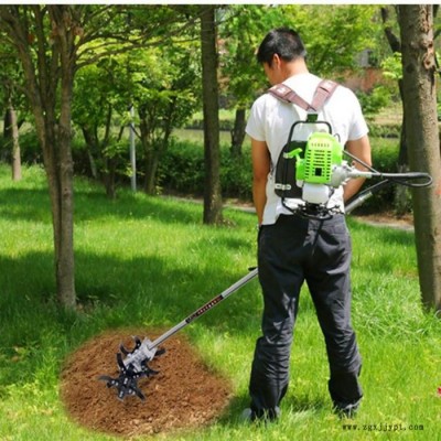 佳鑫免充气轮胎手推打草机  大棚手推式旋耕机  电动48v锄草机生产厂家图2