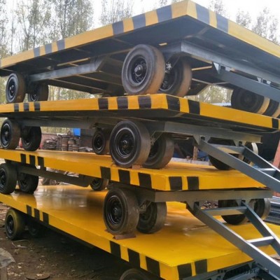 4吨小型平板车 实心轮胎平板拖车 捷茂牌厂区平板牵引车图4