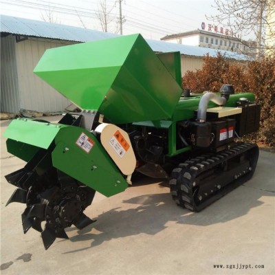 双变速箱行走式低矮果树开沟施肥机 富兴批发宽履带轮胎旋耕除草机价格图8