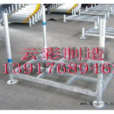 供应上海云彩金属料架、堆垛架、总成架、柱式托盘、转运架、仓库笼、铁板箱、料架、移动货架、工位车、物流台车、轮胎架、仓储笼图4