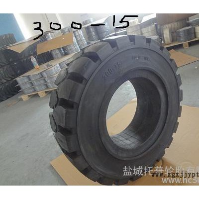 供应TOPOWER叉车轮胎 登高车轮 压配实心胎钢厂拖车实心轮胎10.00-20图1