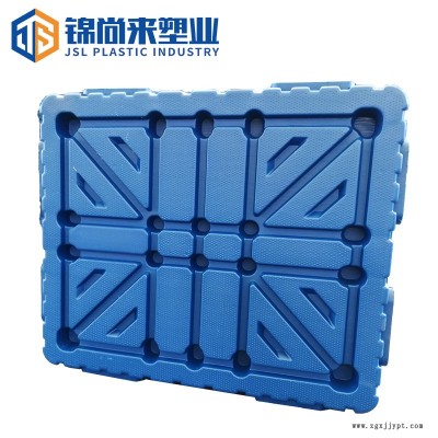 吹塑托盘 安徽双面平板吹塑1200x1000仓库堆码吹塑托盘 定制图2