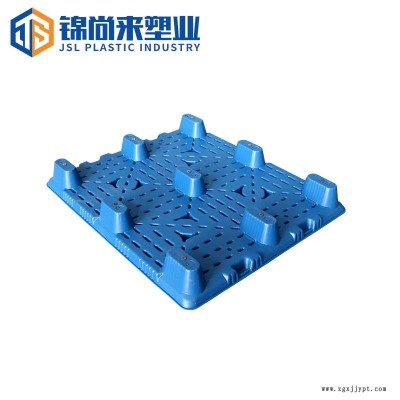 吹塑托盘 浙江1010吹塑九脚轻型蓝色吹塑托盘 厂家现货图1