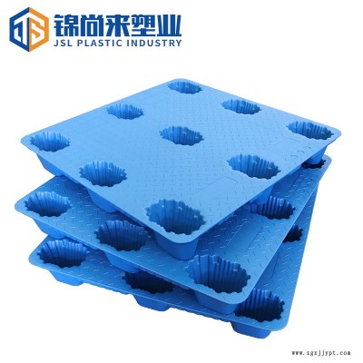 塑料托盘 常州1210吹塑九脚重型蓝色吹塑托盘 生产厂家图2