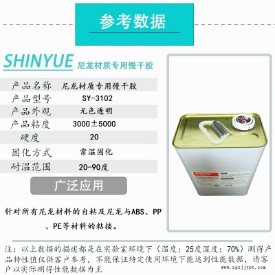 信越供应SY-3102PA尼材质专用溶剂胶  PA材质大面积粘接专用免处理塑料胶   PA粘接ABS专用无白化胶水图2