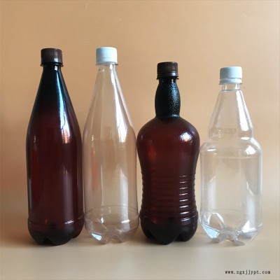 铭诺 塑料啤酒瓶厂家 透明茶色塑料啤酒瓶 塑料饮料瓶  PET防爆饮料瓶