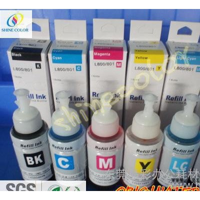 晶彩墨水工厂 兼容爱普生L801UV染料墨水 EPSONT6741 六色墨水图2