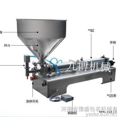 染料粘合剂小型单头定量灌装机 面糊卧式气动灌装机 密封胶半自动活塞式膏体灌装机图7
