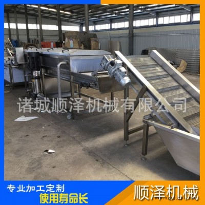 玉米预煮漂烫线 甜玉米杀青漂烫机 玉米切头去尾机 顺泽销售图2