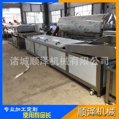 玉米预煮漂烫线 甜玉米杀青漂烫机 玉米切头去尾机 顺泽销售图4