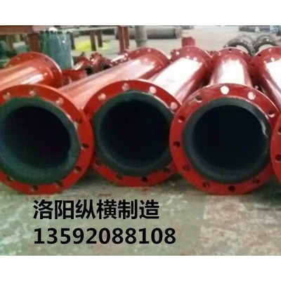 衬胶管道厂家   丁基橡胶管道衬胶管道产品具有高耐磨、耐酸碱盐腐蚀、抗高温、缓结垢、粘接强度高、运行阻力小图2