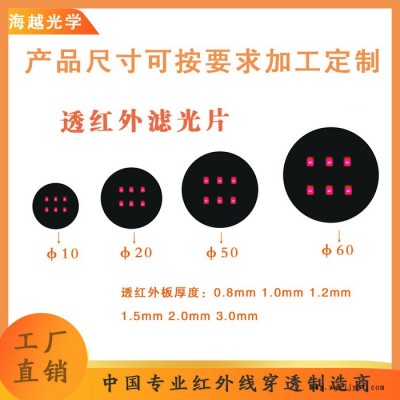 PC PMMA滤光片安防智能感应滤光片 黑色透红外可见光截止感应灵敏 来图定做 免费送样图7