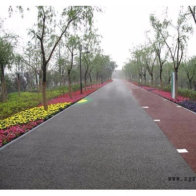 透水混凝土原料彩色透水混凝土地坪在园林市政道路建设中的推广应用图2