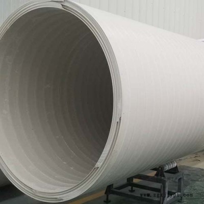 PVC-U硬聚氯乙烯双平双扣增强缠绕管 PVC-U缠绕管图2