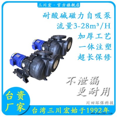 自吸磁力泵 三川宏磁力泵MKDN4012增强聚丙烯PP材质化工磁力泵 750W磁力驱动化工泵图1