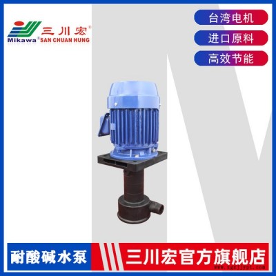 卸料泵 宁波三川宏泵业se-5022聚丙烯PP塑料化工泵 1.5kw工程塑料泵 耐腐蚀离心泵 立式化工泵图2