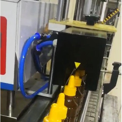 BIS-3300型PET瓶油墨尖嘴盖铝箔封口机 PET油墨尖嘴盖全自动铝箔封口机图3